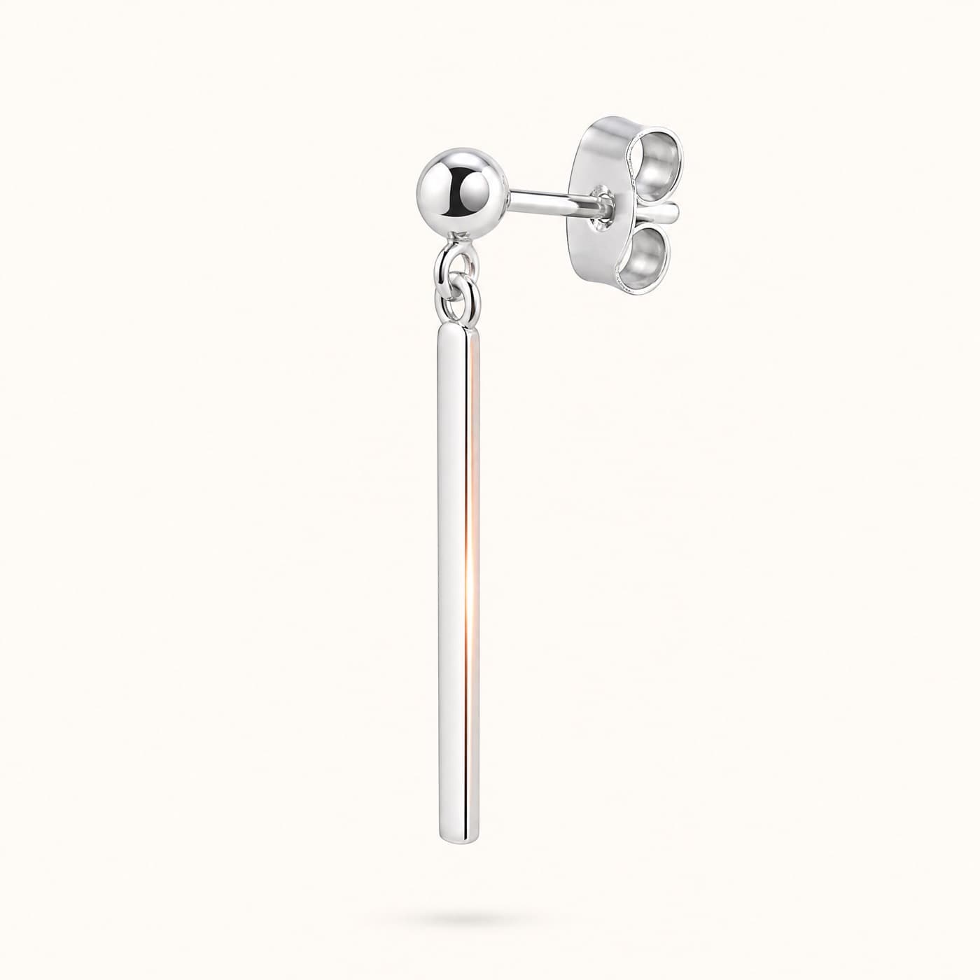 925 Silver Bar Drop 25 mm, shown as a single piece