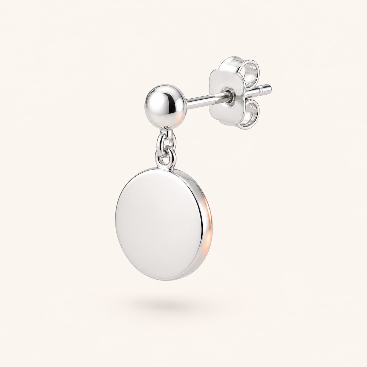 925 Silver Disc Drop 20 mm, shown as a single piece