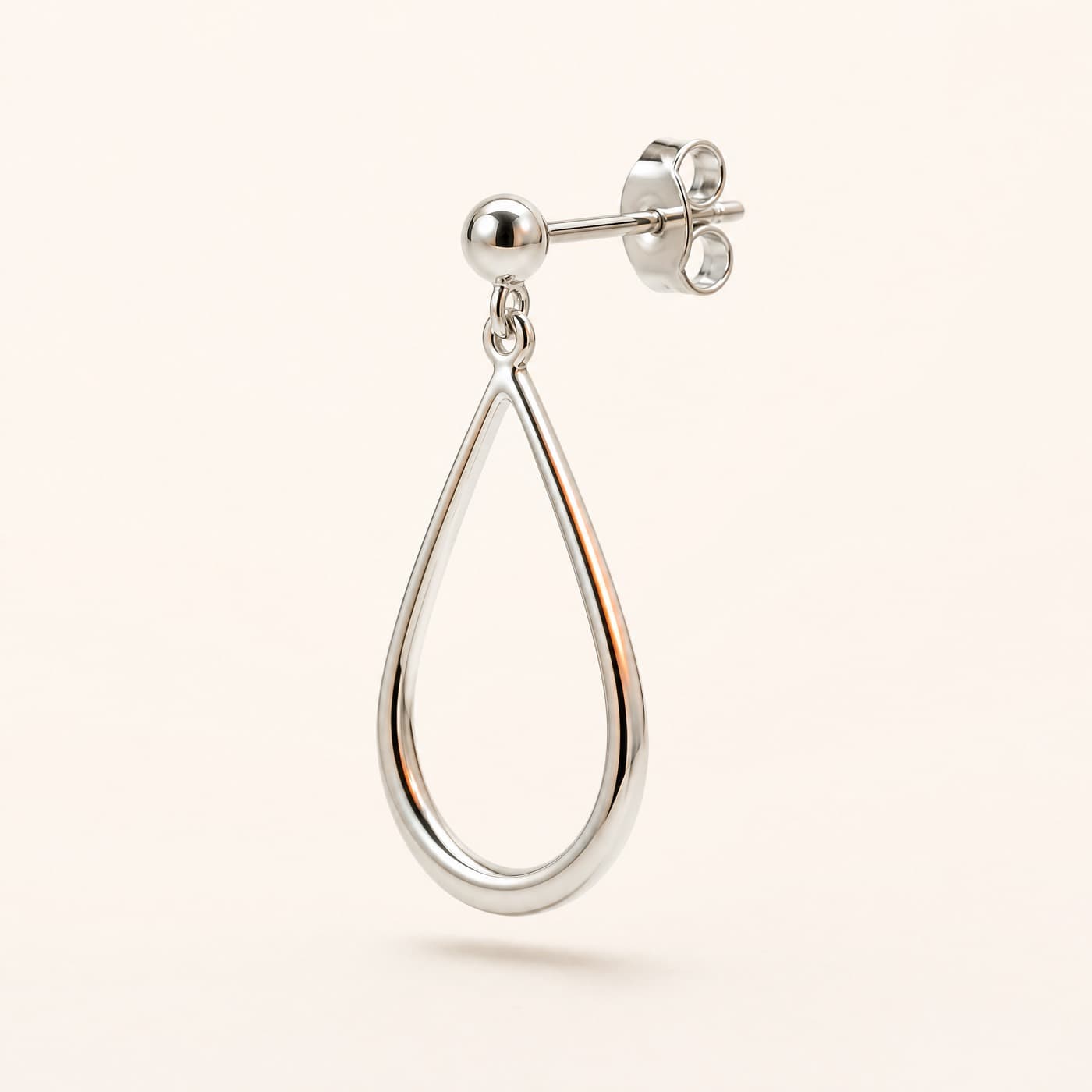 925 Silver Teardrop 30 mm, shown as a single piece