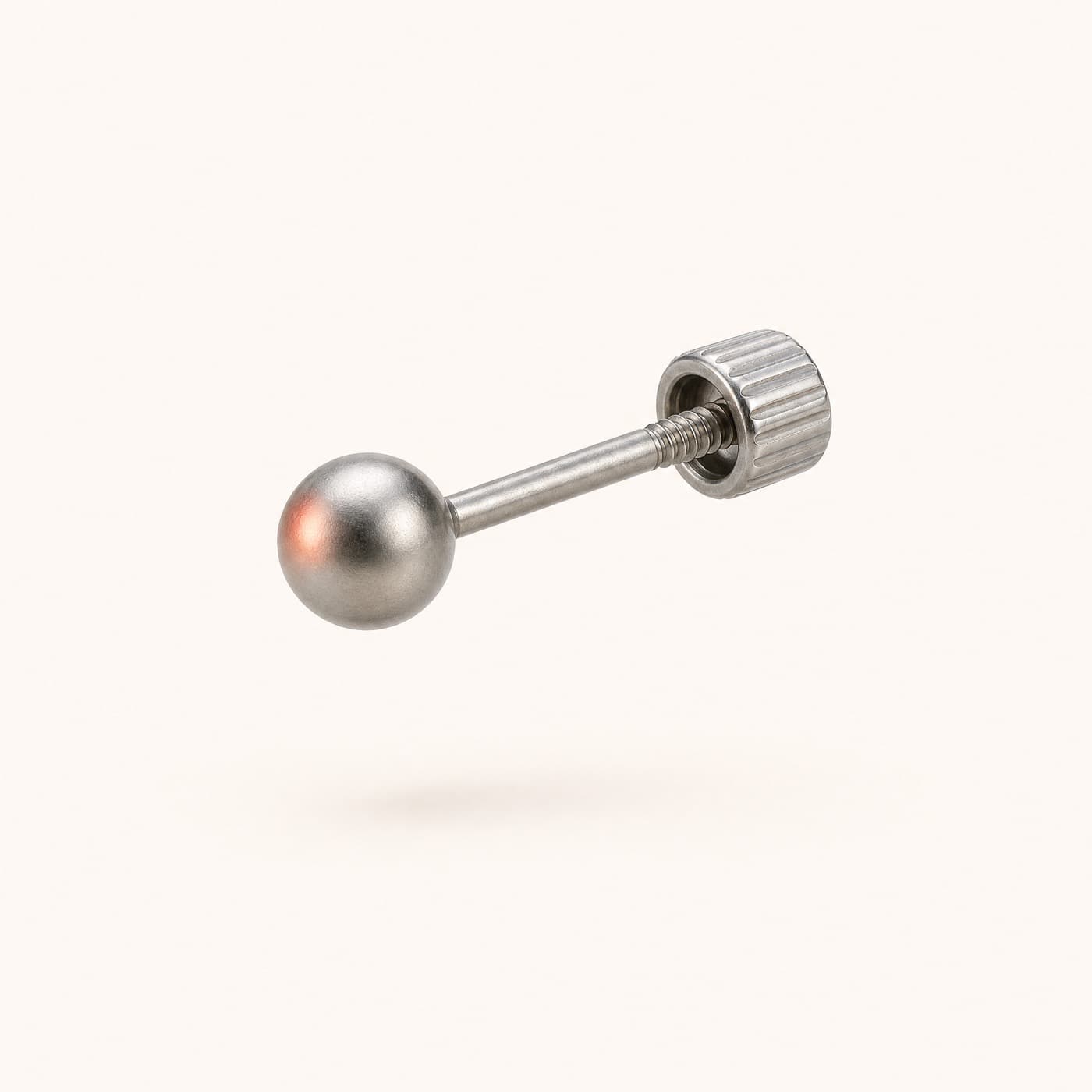 Titanium Ball Stud 3 mm, shown as a single piece