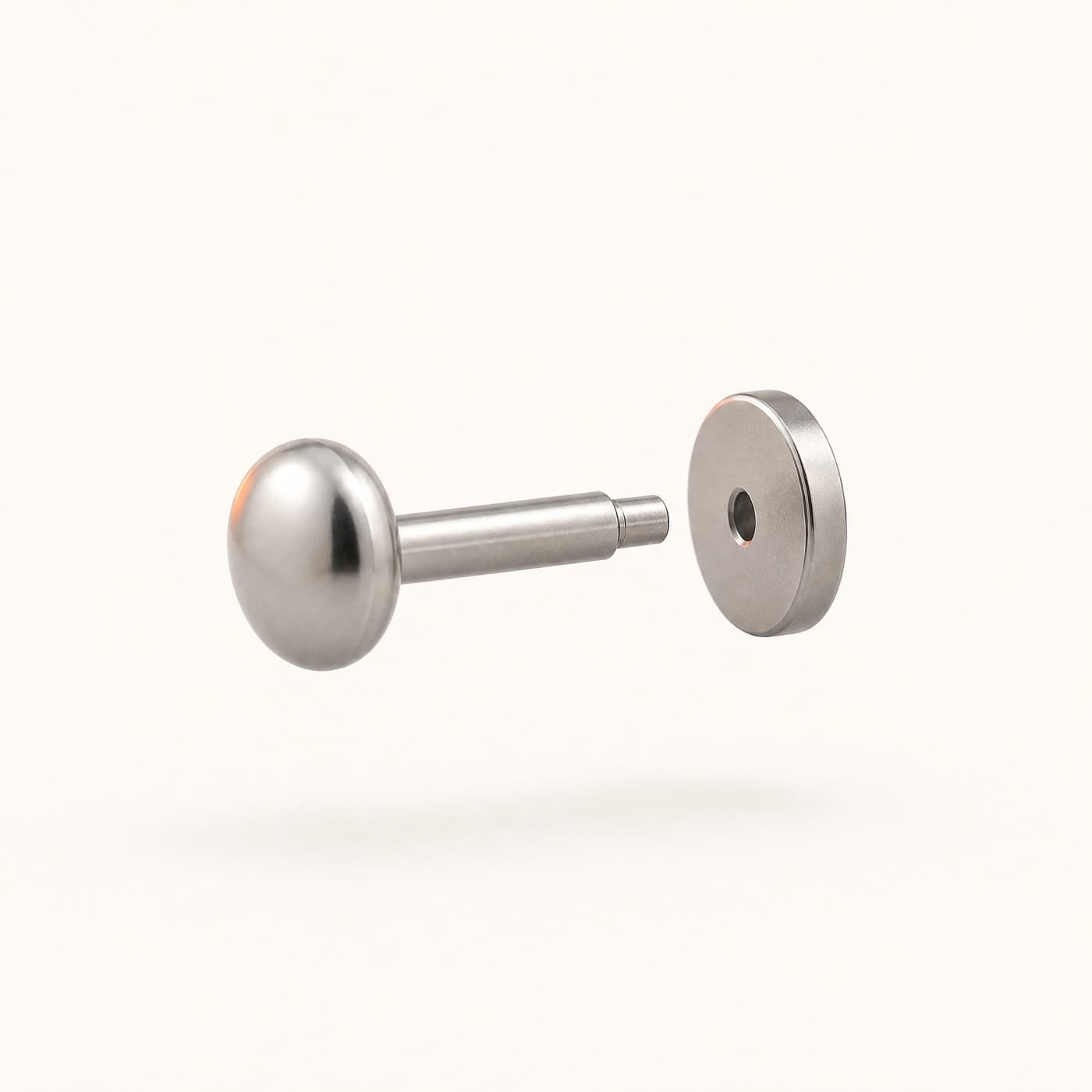 Titanium Cartilage Flat-Back 3 mm, shown as a single piece